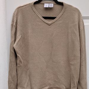 Armani A/X camel tan v-neckline sweater Unisex